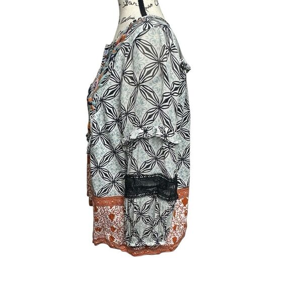Anthropologie Teri Embroidered Printed Top, S - Picture 4 of 10